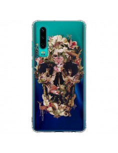 Coque Huawei P30 Jungle Skull Tête de Mort Transparente -...