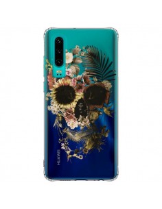 Coque Huawei P30 Garden Skull Tête de Mort Transparente -...