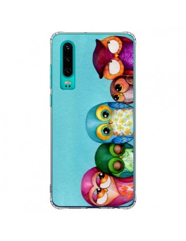 Coque Huawei P30 Famille Chouettes - Annya Kai