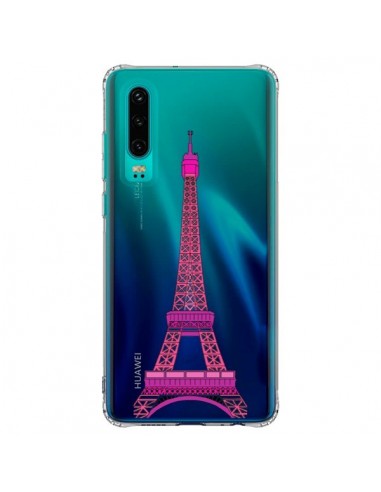 Coque Huawei P30 Tour Eiffel Rose Paris Transparente - Asano Yamazaki