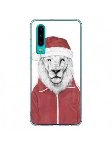 Coque Huawei P30 Santa Lion Père Noel - Balazs Solti