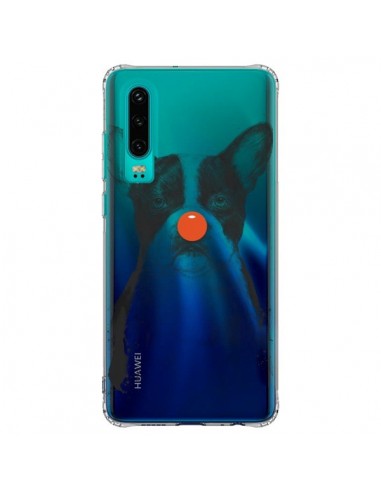 Coque Huawei P30 Clown Bulldog Dog Chien Transparente - Balazs Solti