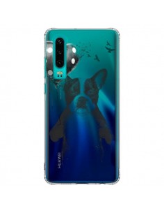 Coque Huawei P30 Love Bulldog Dog Chien Transparente -...