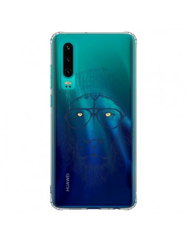 Coque Huawei P30 Cool Lion Swag Lunettes Transparente - Balazs Solti