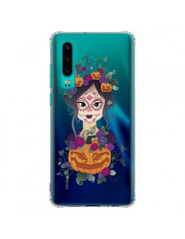 Coque Huawei P30 Femme Closed Eyes Santa Muerte Transparente - Chapo