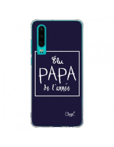 Coque Huawei P30 Elu Papa de l'Année Bleu...