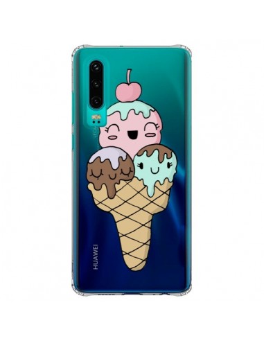 Coque Huawei P30 Ice Cream Glace Summer Ete Cerise Transparente - Claudia Ramos