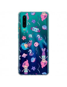 Coque Huawei P30 Mermaid Petite Sirene Ocean Transparente...