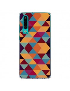 Coque Huawei P30 Azteque Triangle Orange - Eleaxart