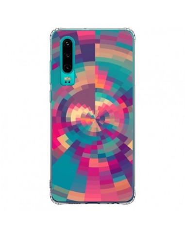 Coque Huawei P30 Spirales de Couleurs Rose Violet - Eleaxart