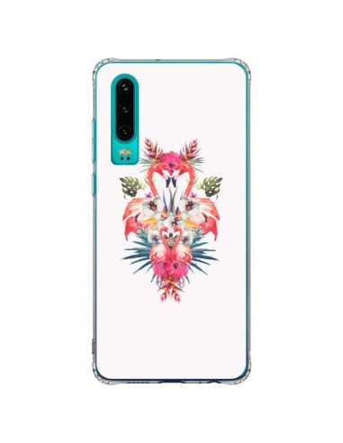 Coque Huawei P30 Tropicales Flamingos Tropical Flamant Rose Summer Ete - Eleaxart