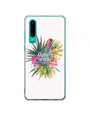 Coque Huawei P30 Have a great summer Ete Perroquet Parrot - Eleaxart