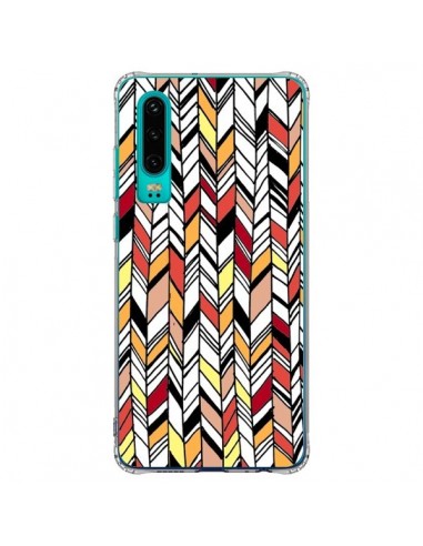 Coque Huawei P30 Graphic Azteque Rouge Orange -  Léa Clément