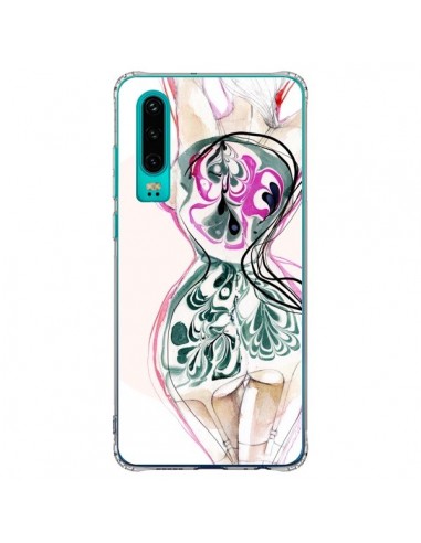 Coque Huawei P30 Femme en fleurs - Elisaveta Stoilova