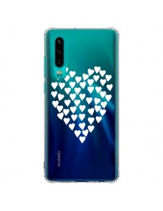 Coque Huawei P30 Coeurs Heart Love Blanc Transparente -...