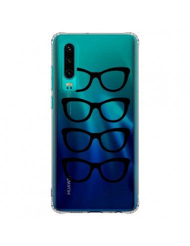 Coque Huawei P30 Sunglasses Lunettes Soleil Noir Transparente - Project M