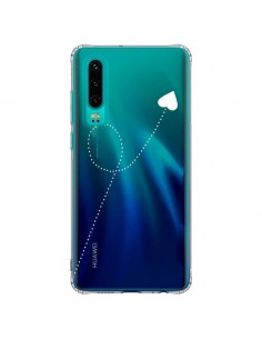 Coque Huawei P30 Travel to your Heart Blanc Voyage Coeur...