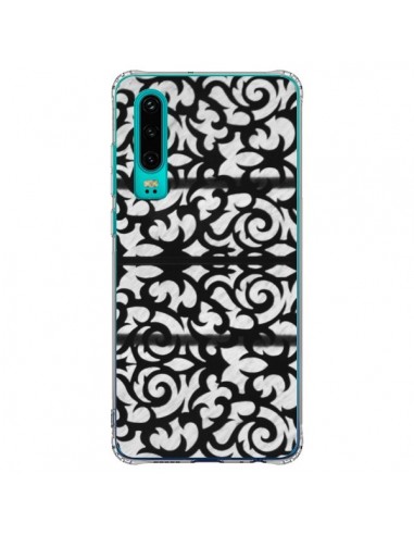 Coque Huawei P30 Abstrait Noir et Blanc - Irene Sneddon