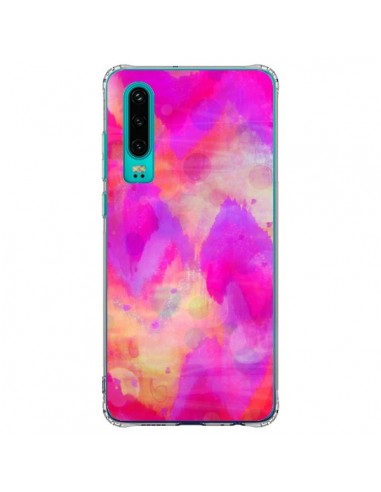 Coque Huawei P30 Coeur Tribal Rose - Ebi Emporium