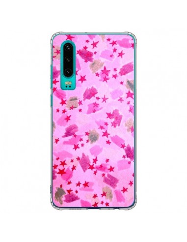 Coque Huawei P30 Stars Etoiles Roses - Ebi Emporium