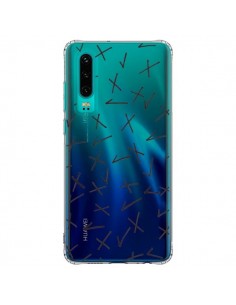 Coque Huawei P30 Cross Croix Check Transparente - Ebi...