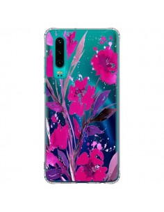 Coque Huawei P30 Roses Fleur Flower Transparente - Ebi...