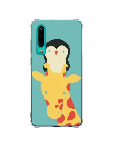 Coque Huawei P30 Girafe Pingouin Meilleure Vue Better View - Jay Fleck