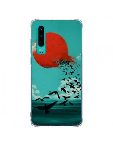 Coque Huawei P30 Soleil Oiseaux Mer - Jay Fleck