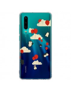 Coque Huawei P30 Pingouin Ciel Ballons Transparente - Jay...