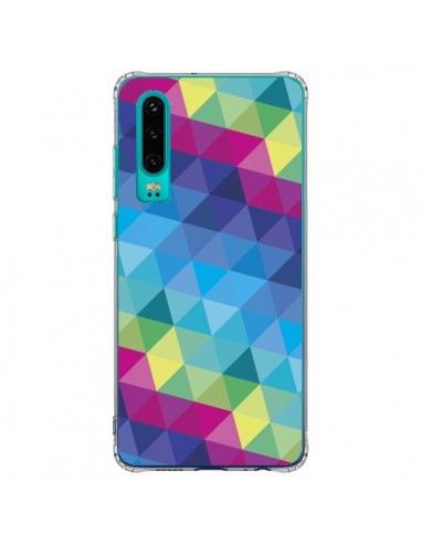 Coque Huawei P30 Azteque Gheo Bleu - Javier Martinez