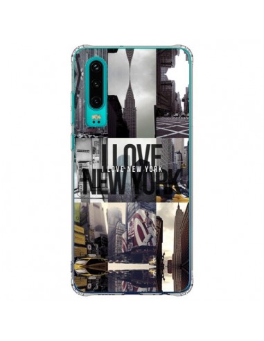 Coque Huawei P30 I love New Yorck City noir - Javier Martinez
