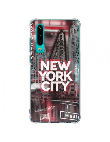 Coque Huawei P30 New York City Rouge - Javier Martinez