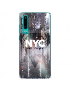 Coque Huawei P30 I Love New York City Violet - Javier...