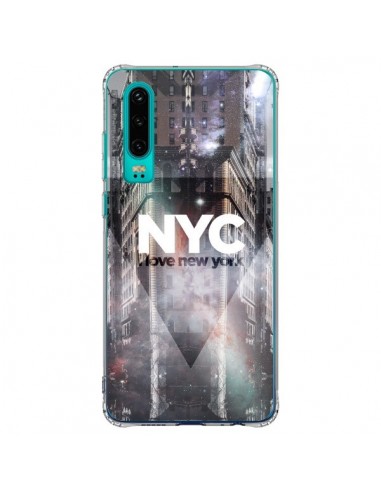 Coque Huawei P30 I Love New York City Violet - Javier Martinez