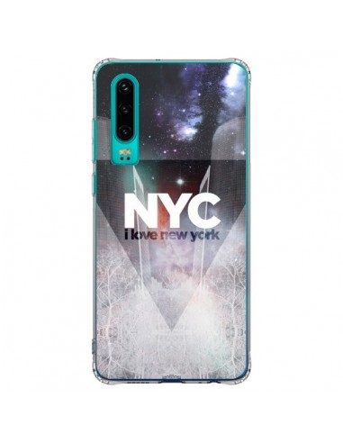 Coque Huawei P30 I Love New York City Bleu - Javier Martinez