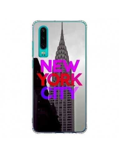 Coque Huawei P30 New York City Rose Rouge - Javier Martinez