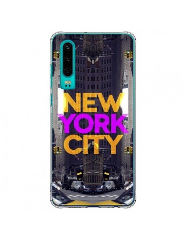 Coque Huawei P30 New York City Orange Violet - Javier Martinez