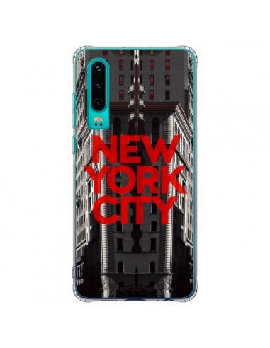 Coque Huawei P30 New York City Rouge - Javier Martinez