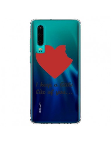 Coque Huawei P30 I keep a little bite of you Love Heart Amour Transparente - Julien Martinez