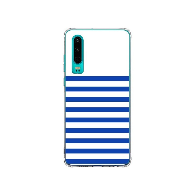 Coque Huawei P30 Mariniere Bleu - Jonathan Perez