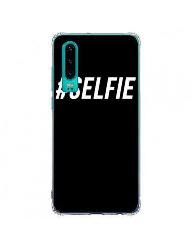 Coque Huawei P30 Hashtag Selfie Blanc Vertical - Jonathan Perez