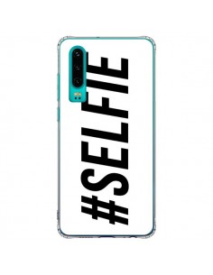 Coque Huawei P30 Hashtag Selfie Blanc Horizontal -...