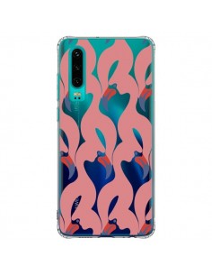 Coque Huawei P30 Flamant Rose Flamingo Transparente -...