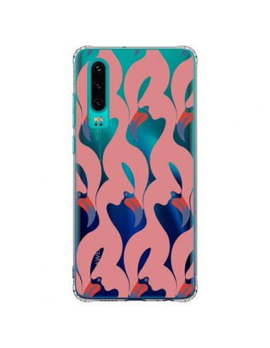 Coque Huawei P30 Flamant Rose Flamingo Transparente - Dricia Do