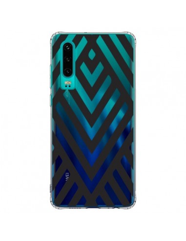 Coque Huawei P30 Geometric Azteque Noir Transparente - Dricia Do