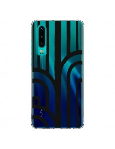 Coque Huawei P30 Geometric Noir Transparente - Dricia Do