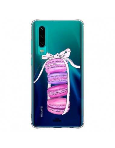 Coque Huawei P30 Macarons Pink Purple Rose Violet Transparente - kateillustrate