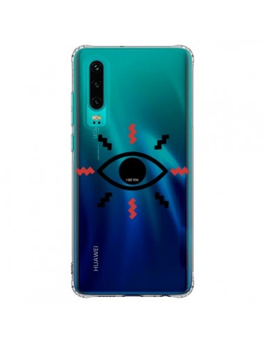 Coque Huawei P30 Eye I See You Oeil Transparente - Koura-Rosy Kane