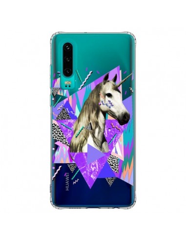 Coque Huawei P30 Licorne Unicorn Azteque Transparente - Kris Tate