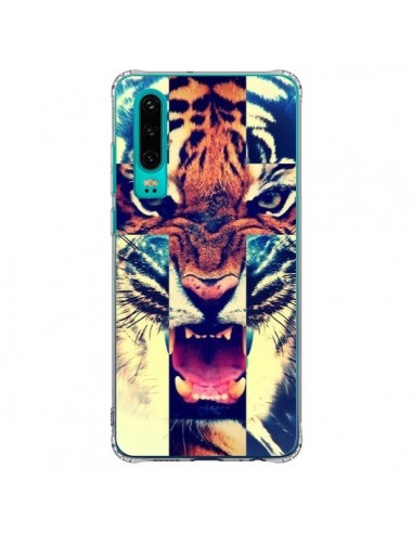 Coque Huawei P30 Tigre Swag Croix Roar Tiger - Laetitia